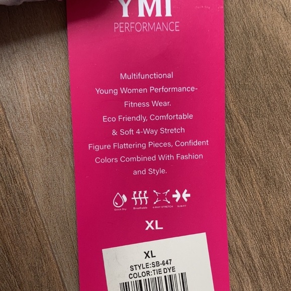 3/$45 YMI performance fitness wear tie dye print top & stretch pant XL jr - Picture 17 of 17